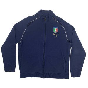 Men’s Puma Italia‎ FIGC Full Zip Up Jacket Navy Blue XXL